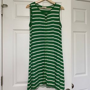 Max Studio: Green Stripe Dress